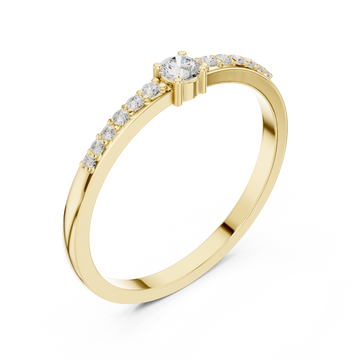 Gold Eternal Horizon Serenity Stacking Ring Right View