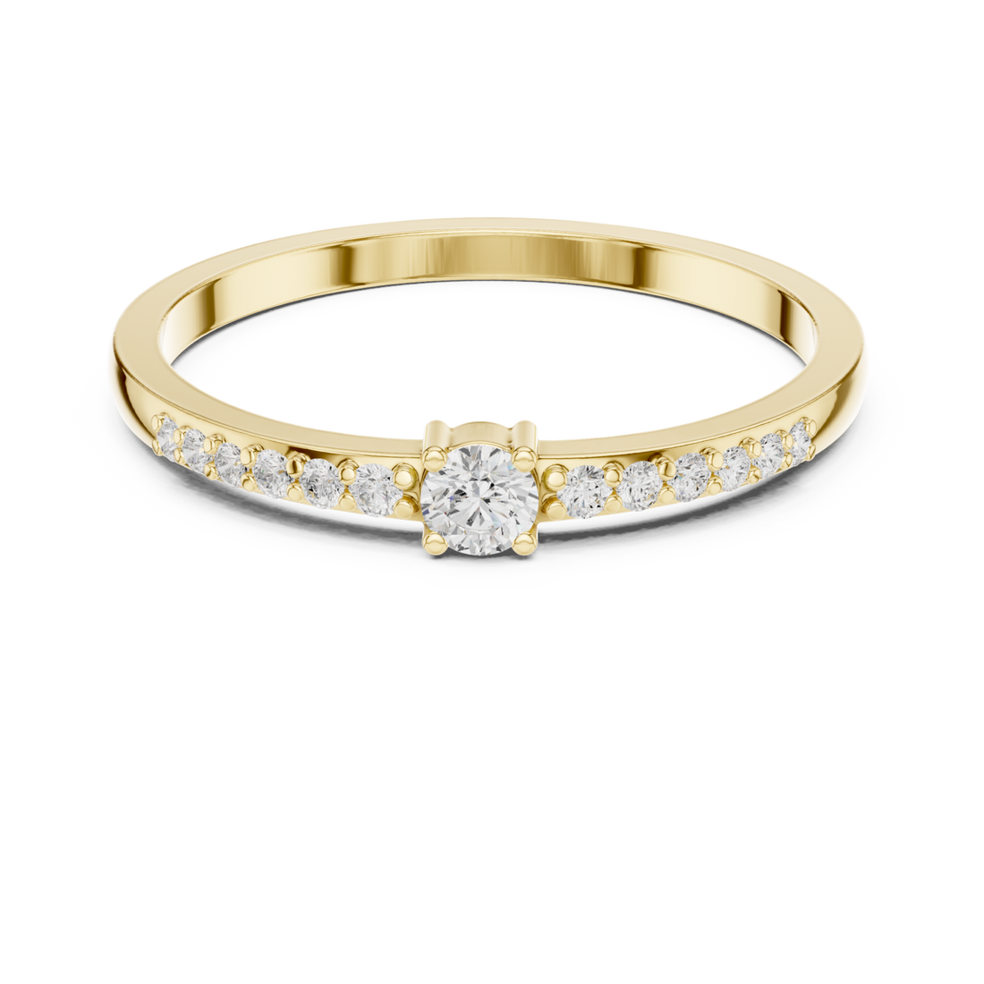 Gold Eternal Horizon Serenity Stacking Ring Right View