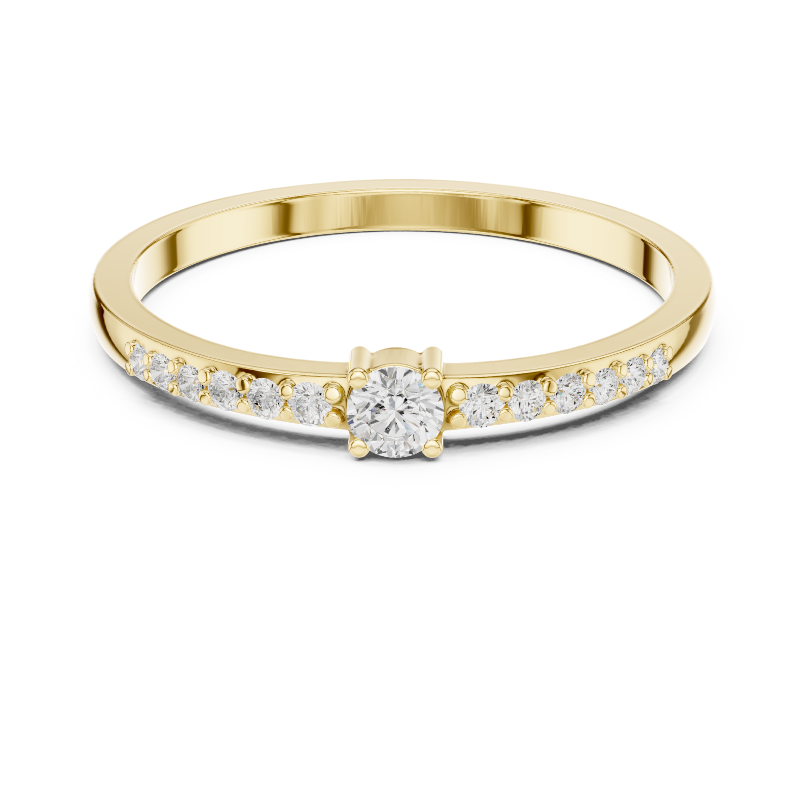  Gold Eternal Horizon Serenity Stacking Ring Front View