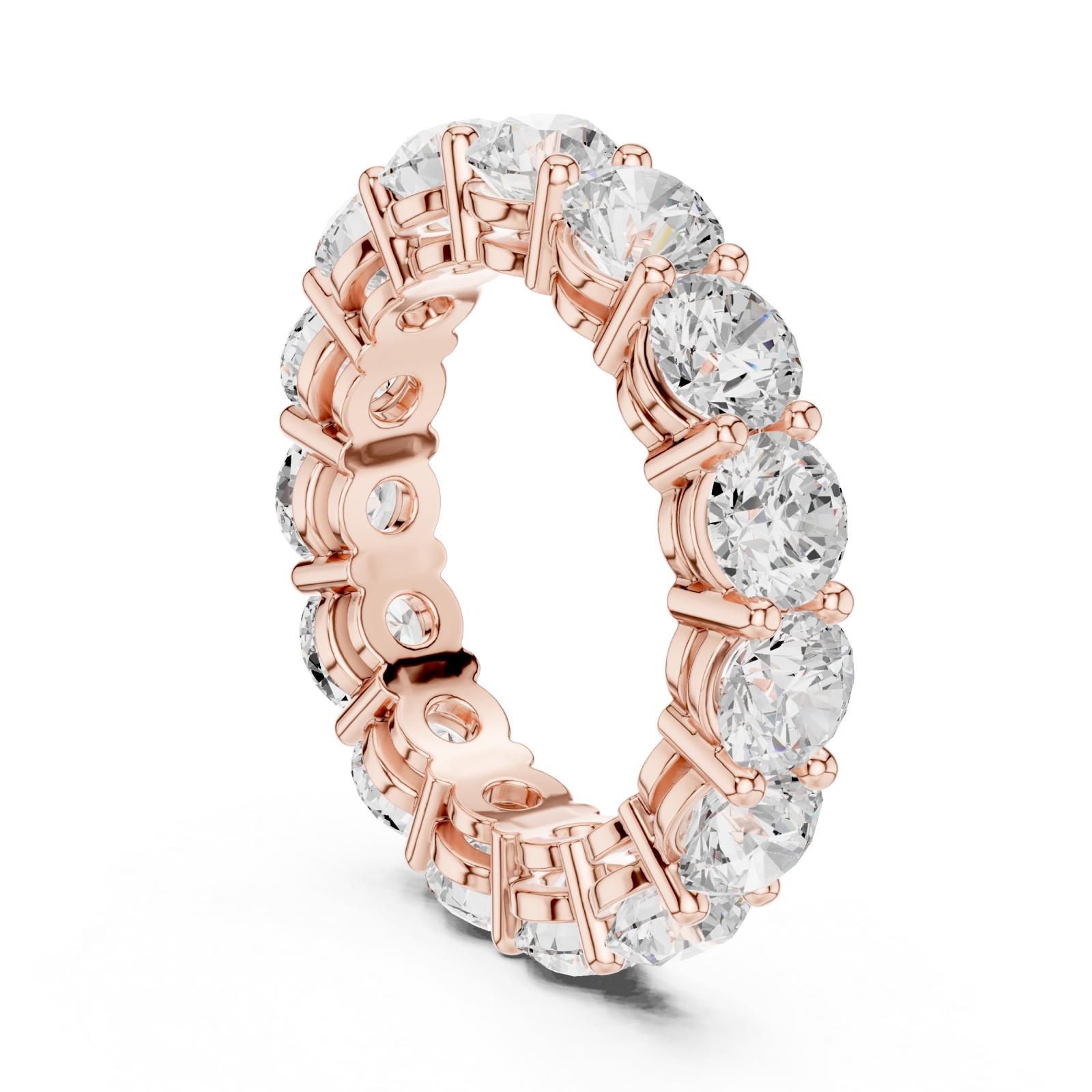  Rose Gold Everlasting Brilliance Band Ring Left View