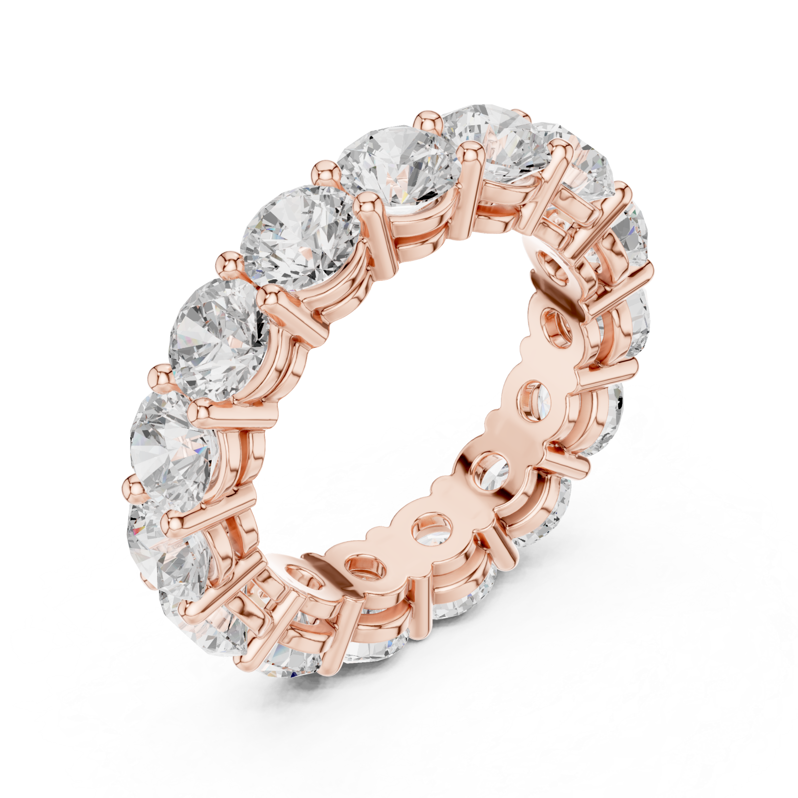  Rose Gold Everlasting Brilliance Band Ring Right View