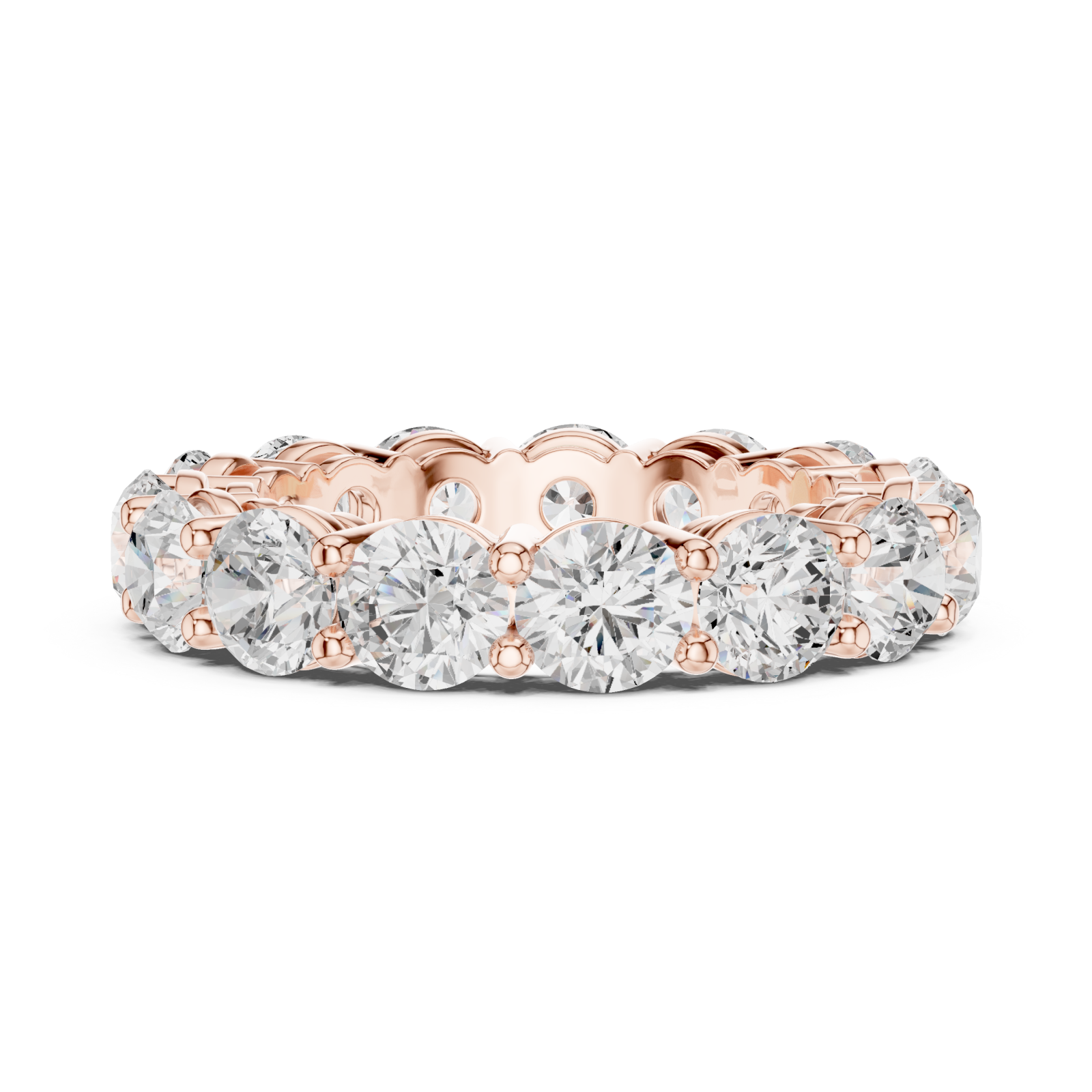  Rose Gold Everlasting Brilliance Band Ring Side View