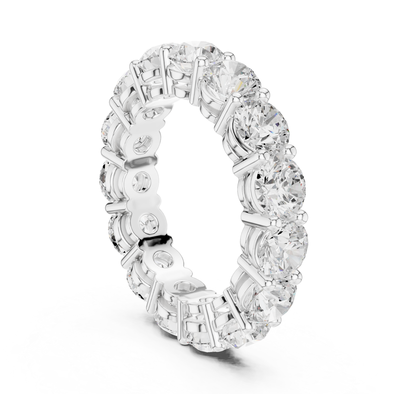 White Gold Everlasting Brilliance Band Ring Left View