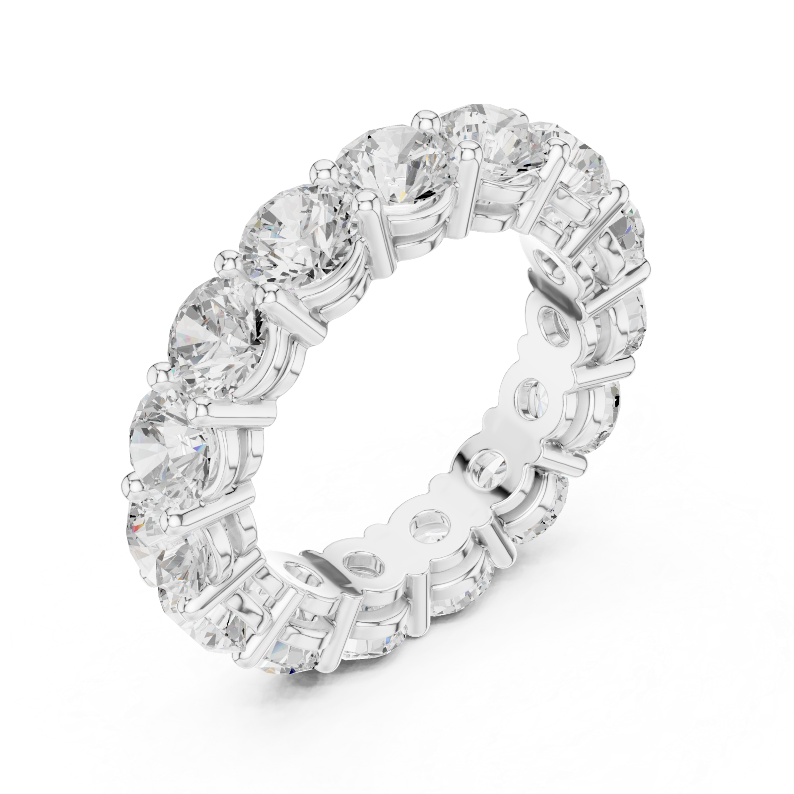  White Gold Everlasting Brilliance Band Ring Right View
