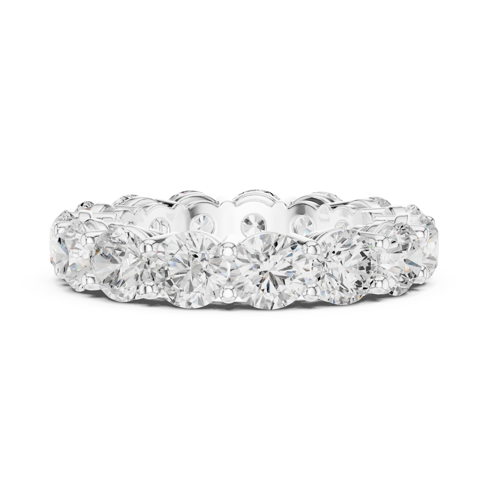  White Gold Everlasting Brilliance Band Ring Side View
