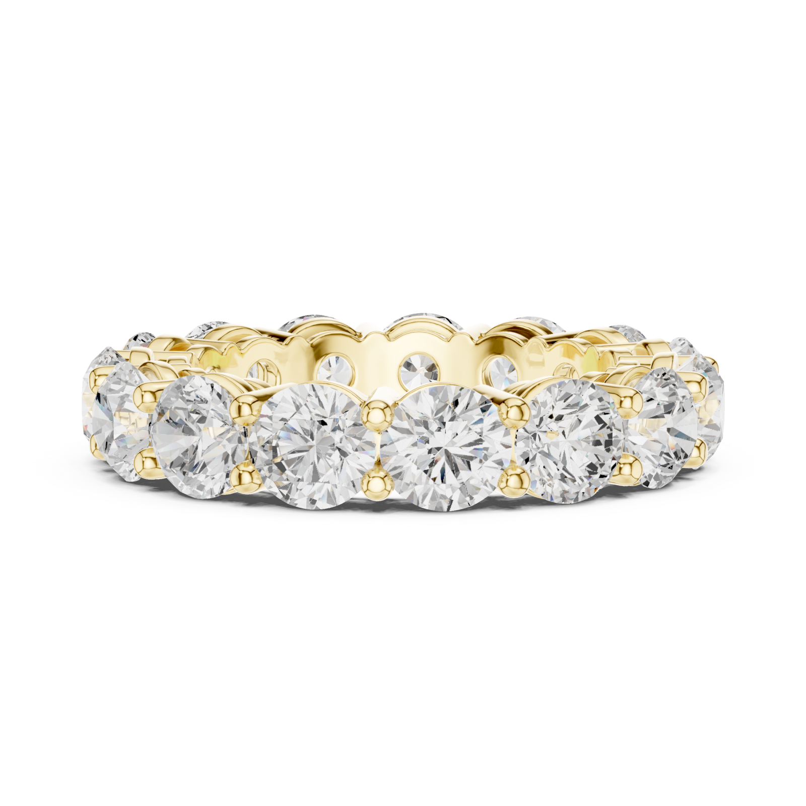  Gold Everlasting Brilliance Band Ring Side View