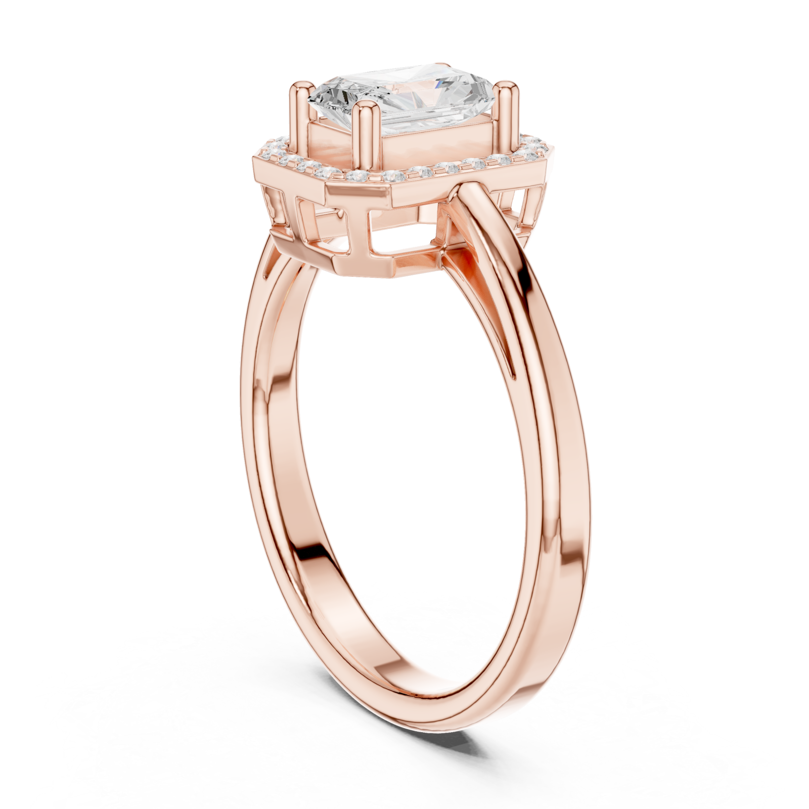  Rose Gold Empress Radiance Regal Grand Ring Left View