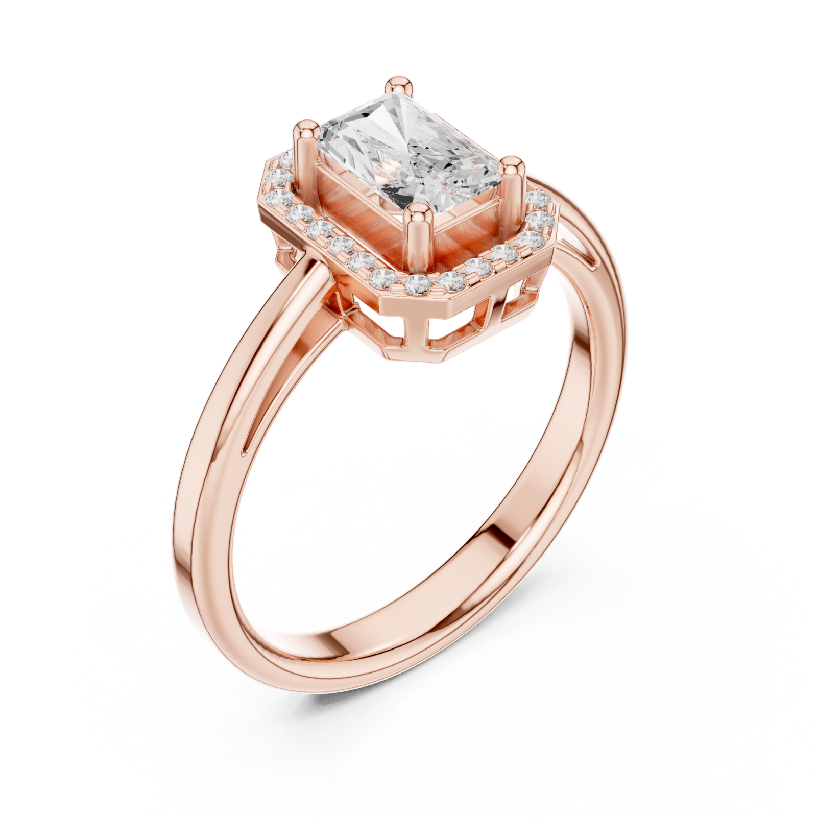  Rose Gold Empress Radiance Regal Grand Ring Right View