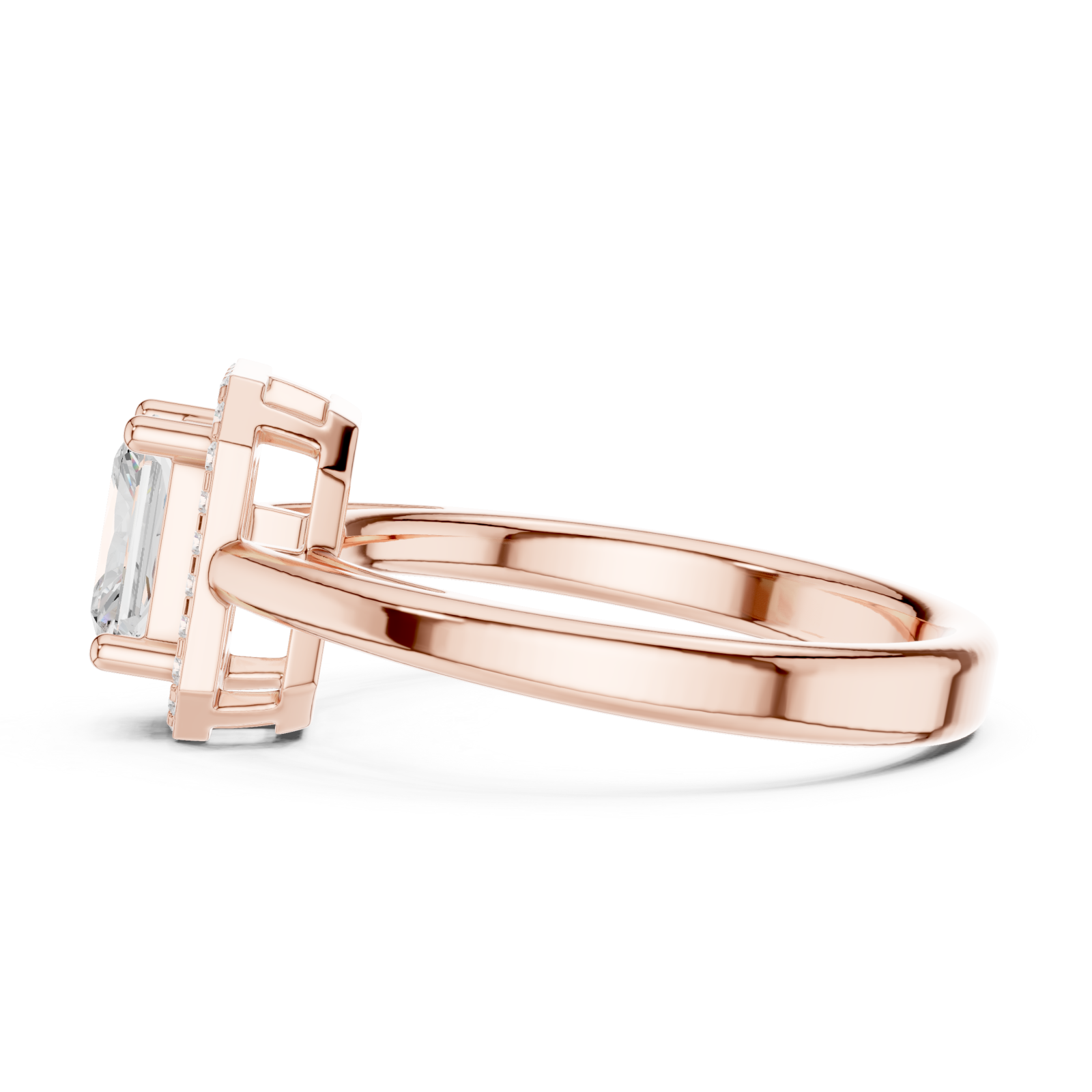  Rose Gold Empress Radiance Regal Grand Ring Side View