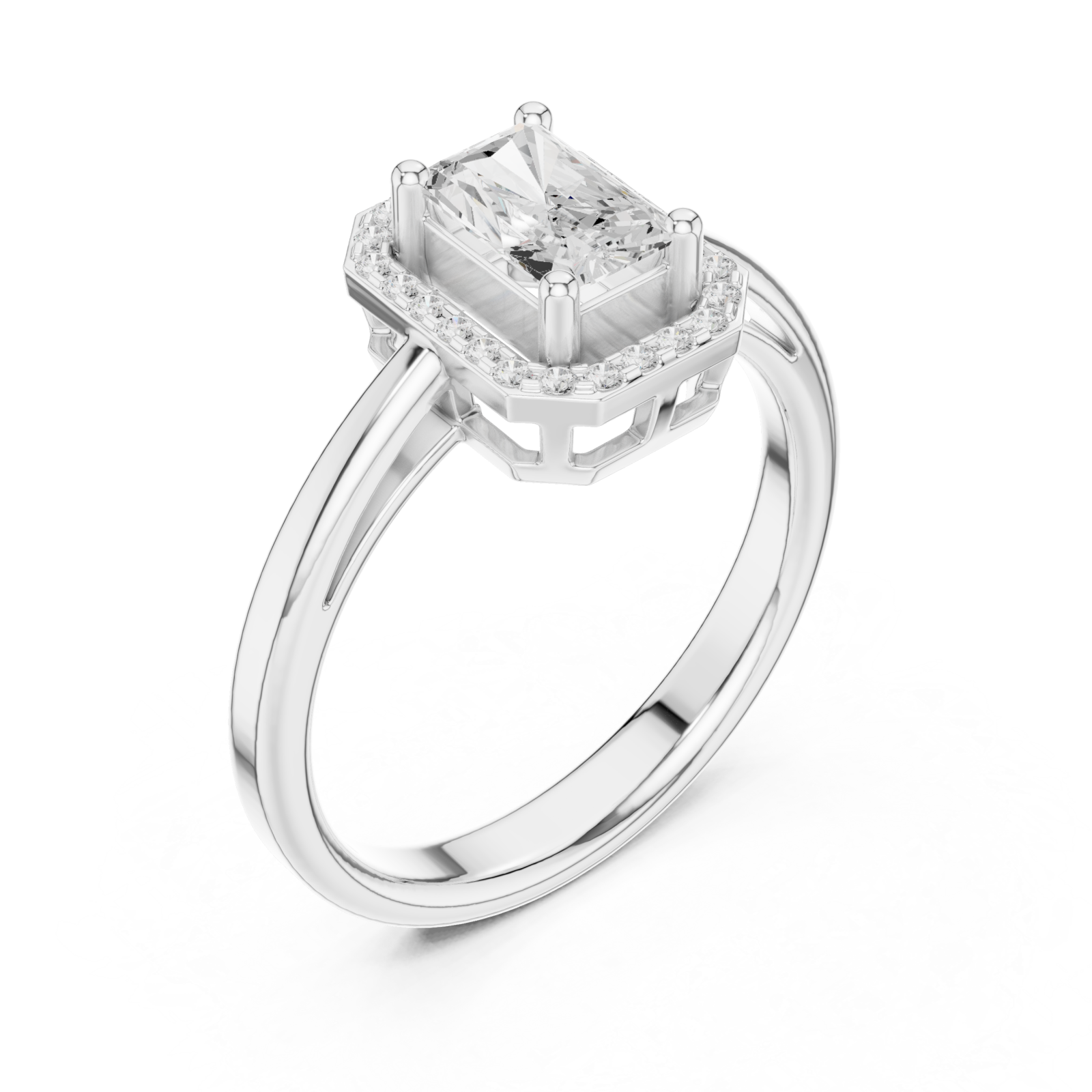  White Gold Empress Radiance Regal Grand Ring Right View