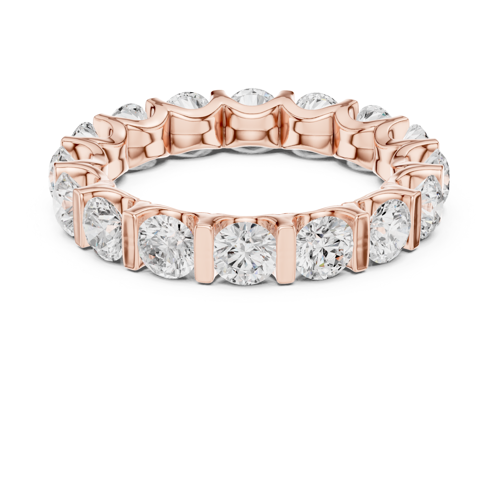  Rose Gold Pure Grace Mosaic Ring Front View