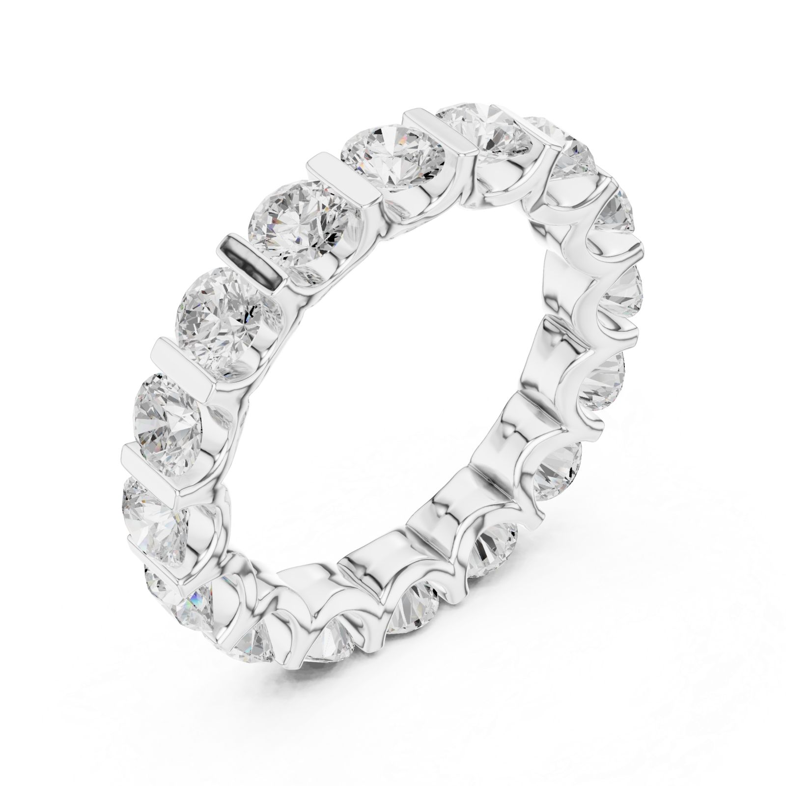  White Gold Pure Grace Mosaic Ring Right View