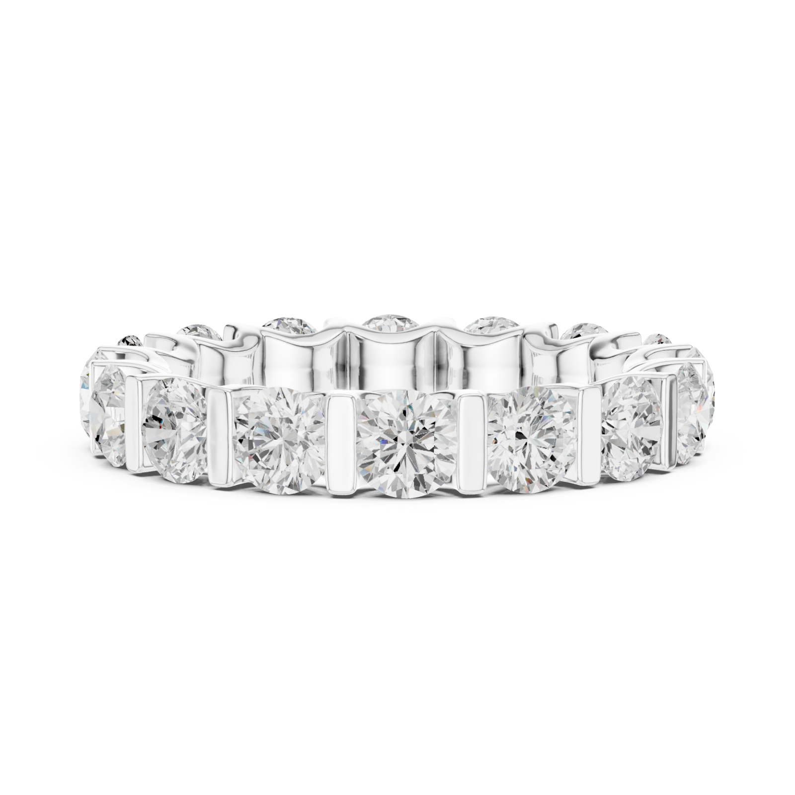  White Gold Pure Grace Mosaic Ring Side View