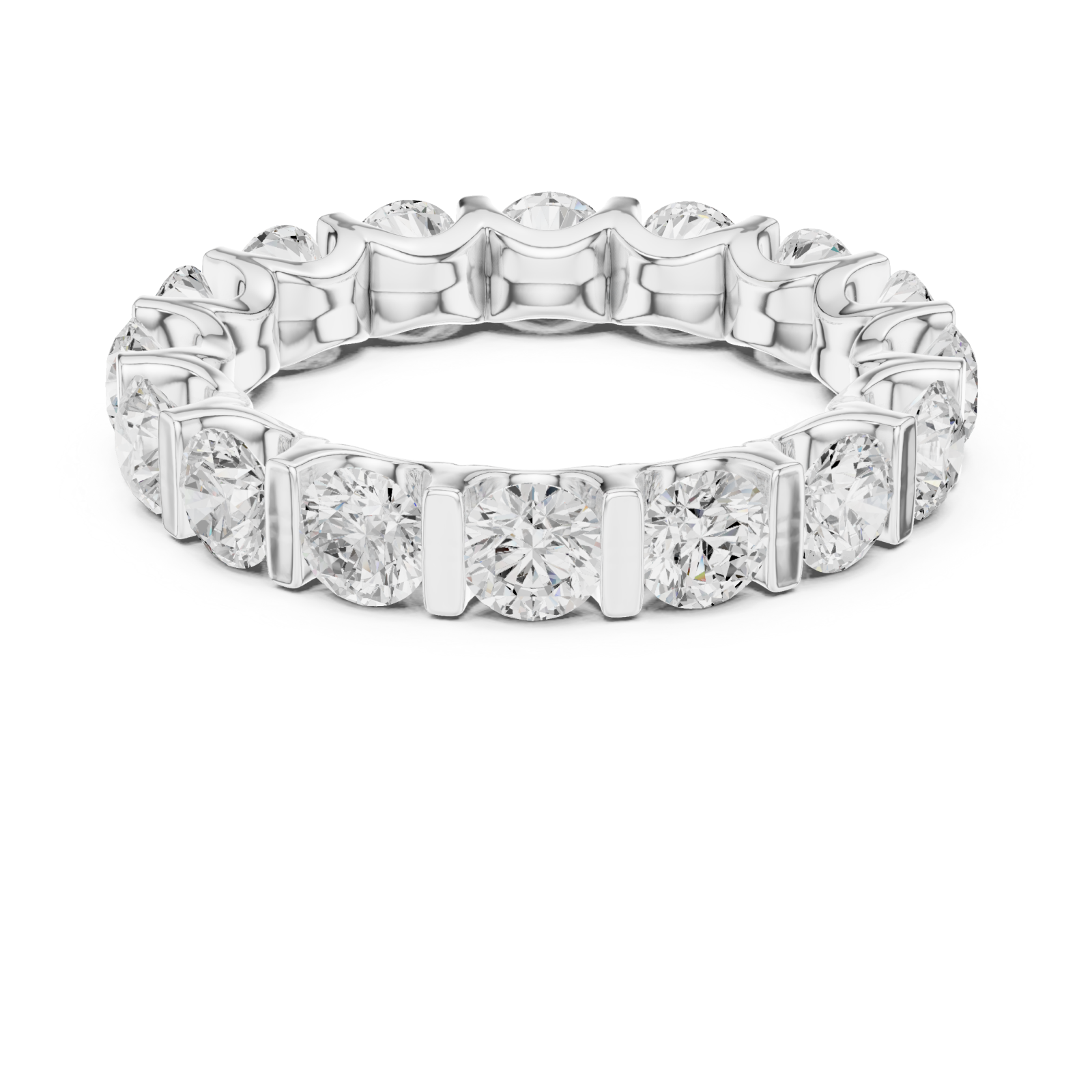  White Gold Pure Grace Mosaic Ring Front View