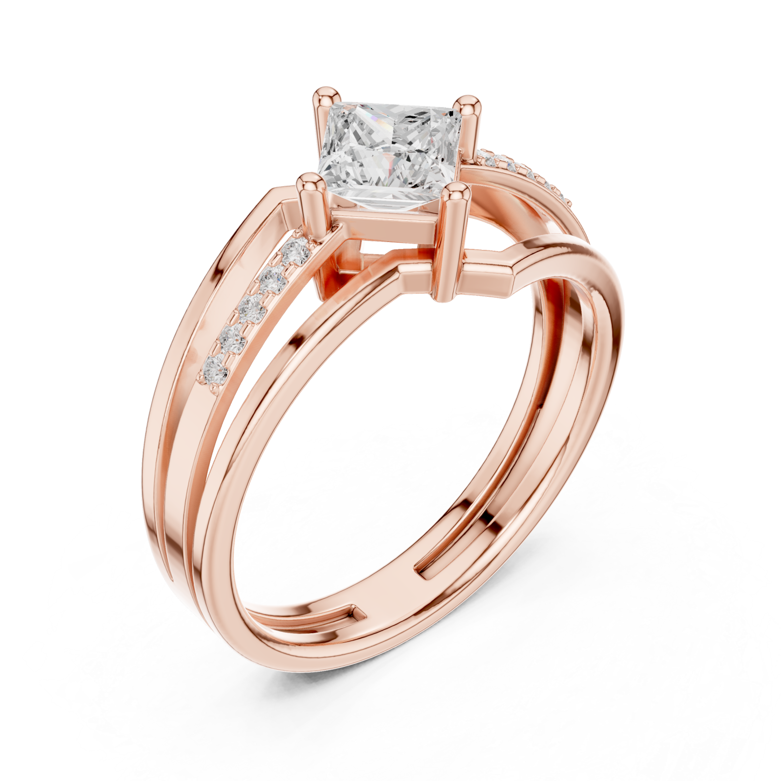  Rose Gold The Radiant Silhouette Harmonia Band Right View