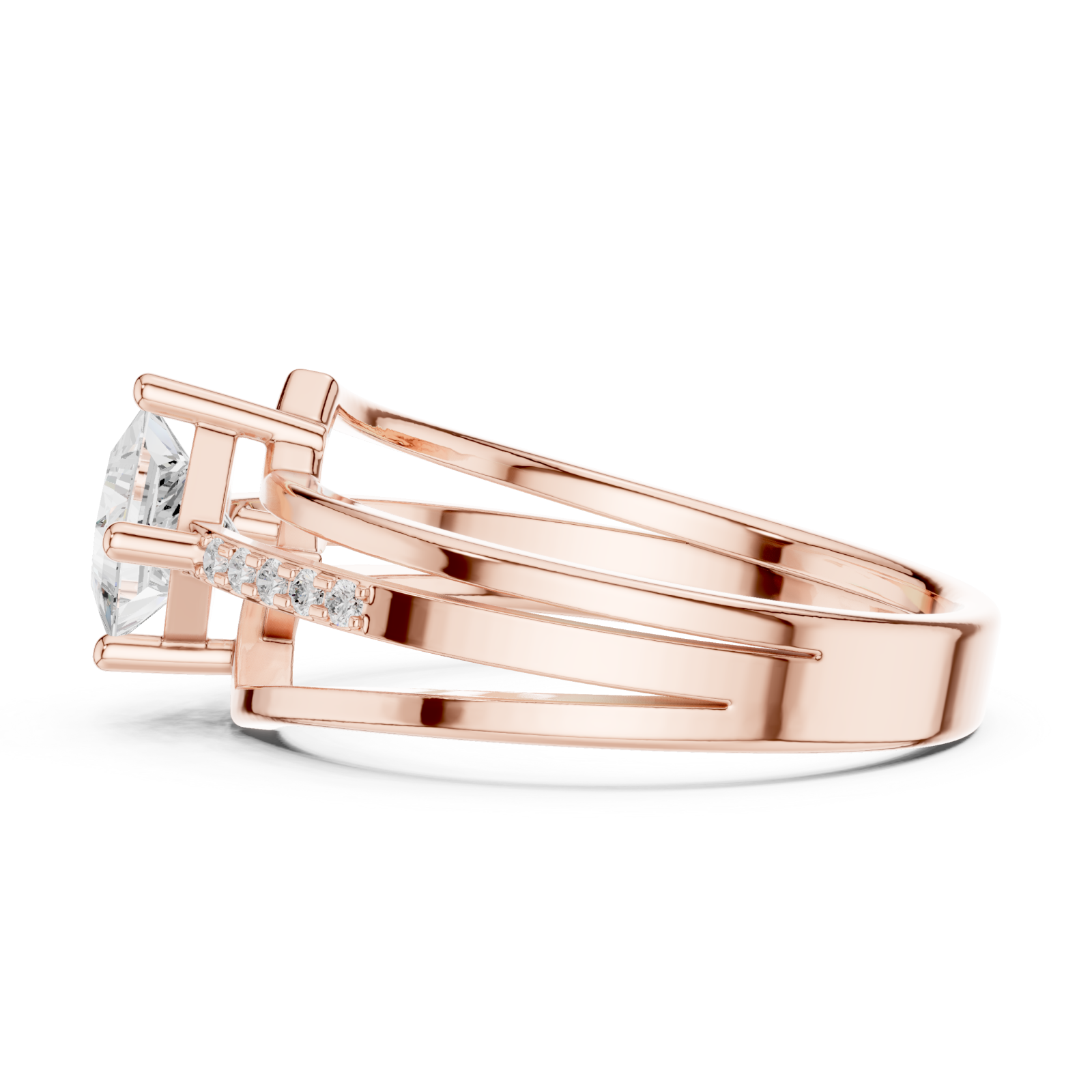  Rose Gold The Radiant Silhouette Harmonia Band Side View