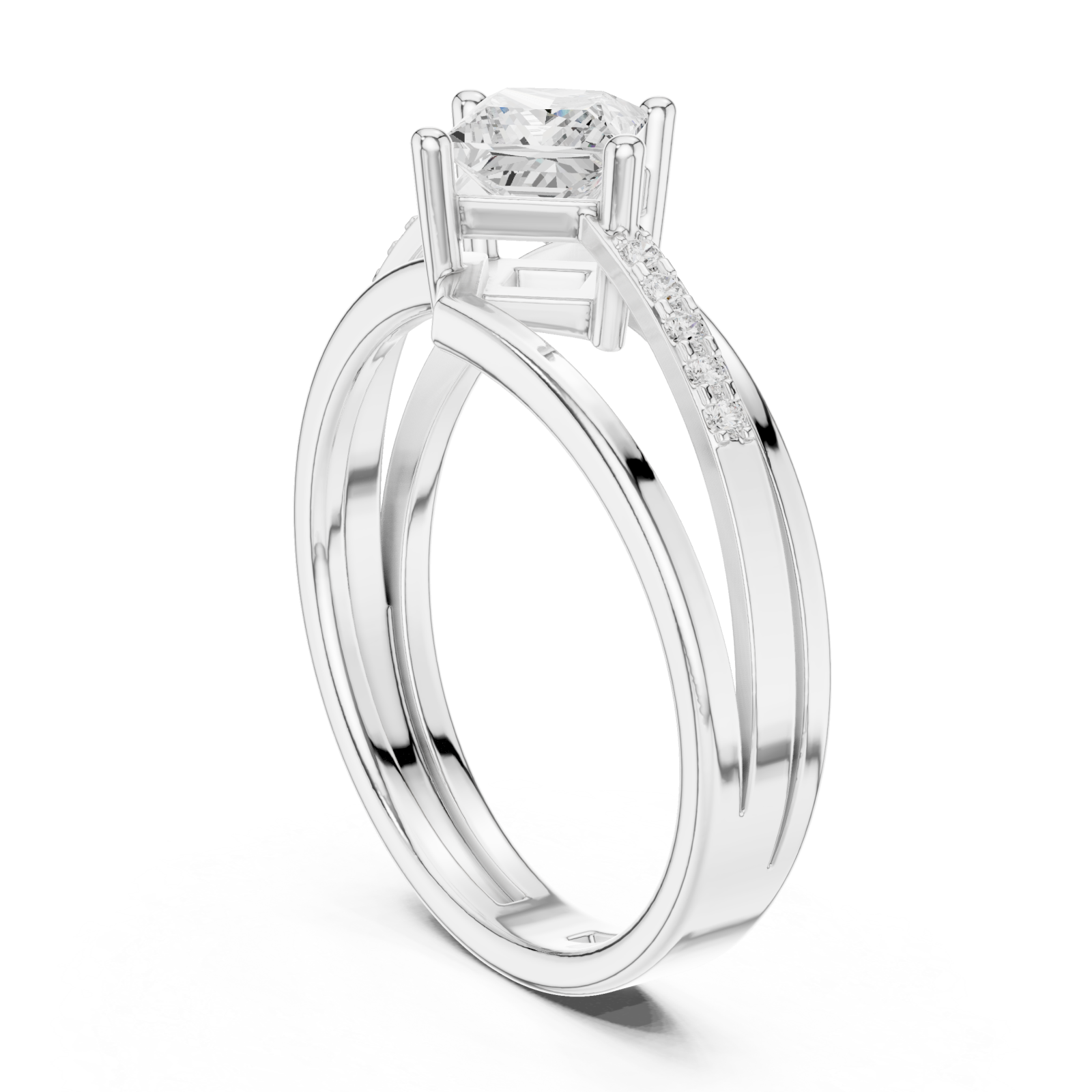  White Gold The Radiant Silhouette Harmonia Band Left View