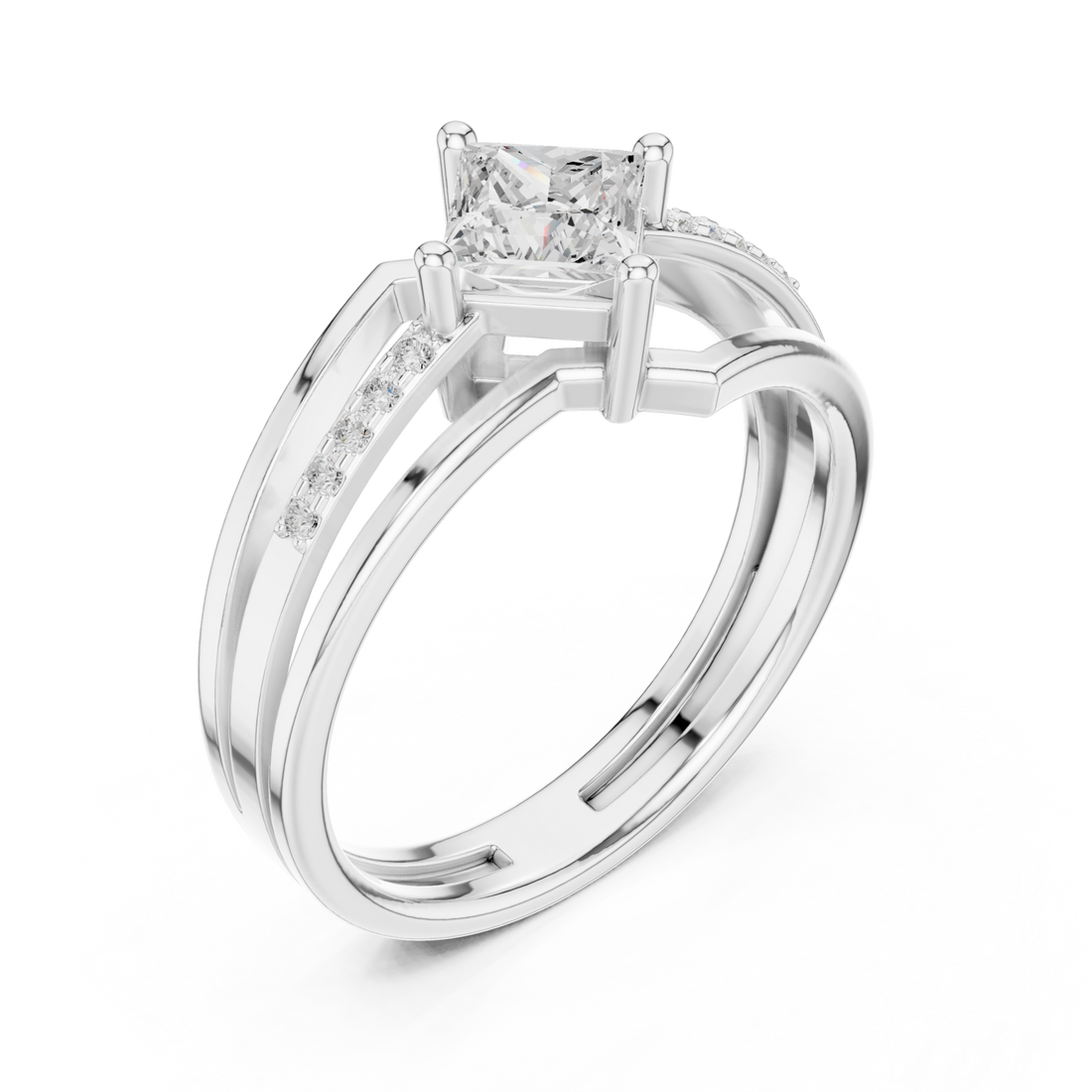  White Gold The Radiant Silhouette Harmonia Band Right View