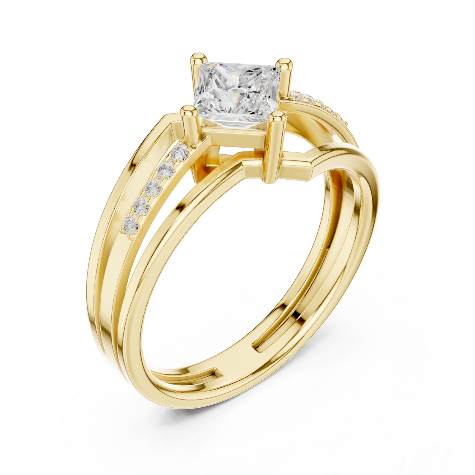 Gold The Radiant Silhouette Harmonia Band Right View