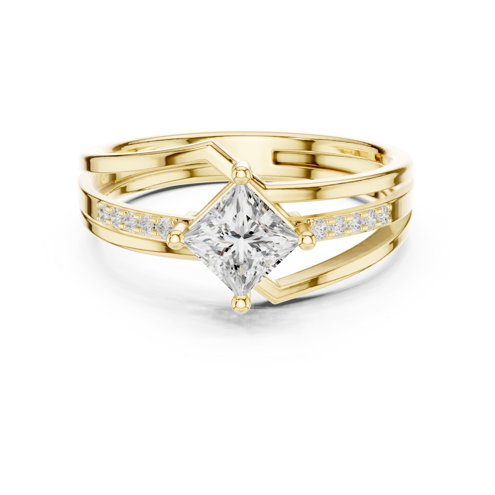  Gold The Radiant Silhouette Harmonia Band Front View