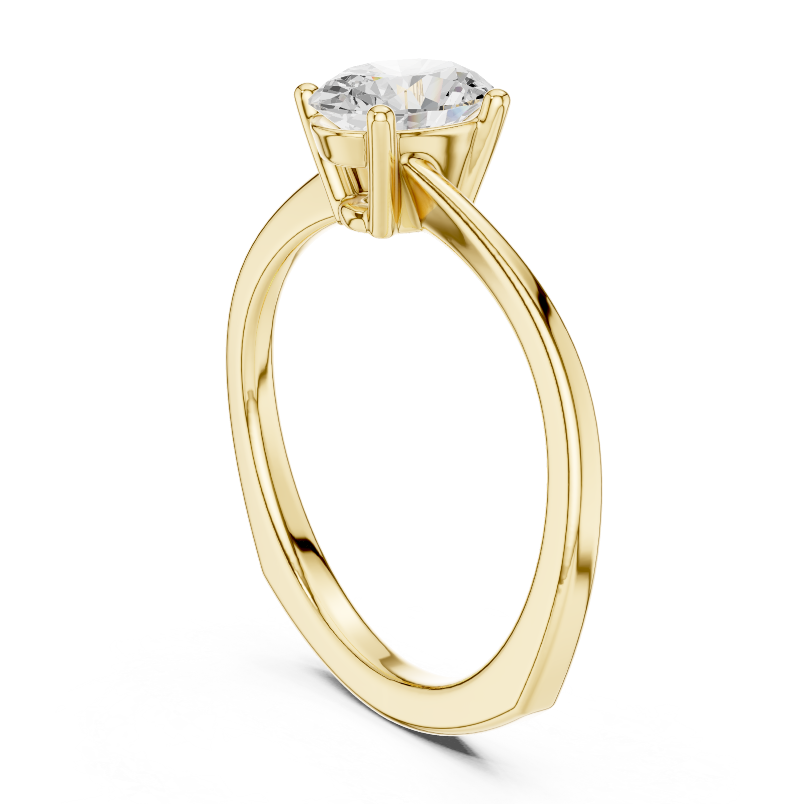  Gold Radiant Whisper Engagement Ring Left View