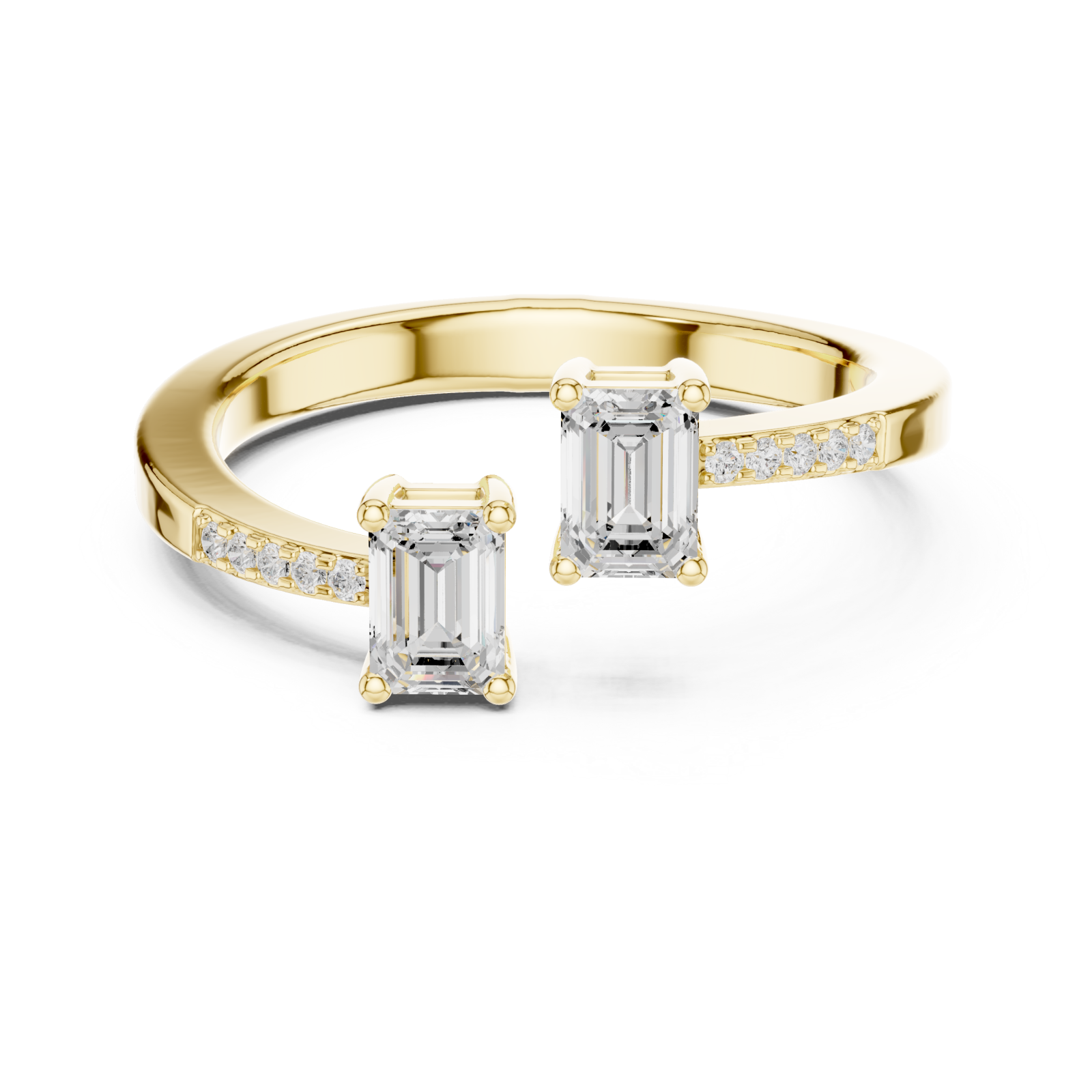  Gold Twilight Promise Duo Ring Front View