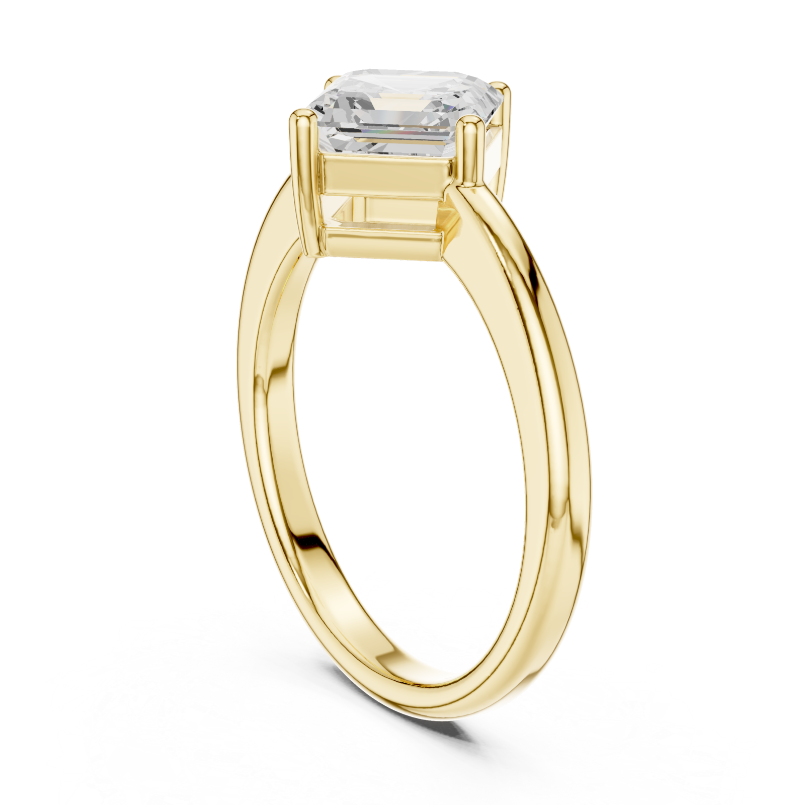  Gold Timeless Luxe Prism Statement Solitaire Ring Left View