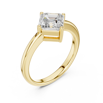 Gold Timeless Luxe Prism Statement Solitaire Ring Right View