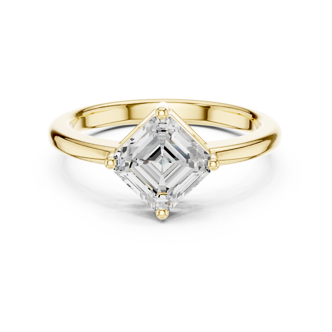 Gold Timeless Luxe Prism Statement Solitaire Ring Right View