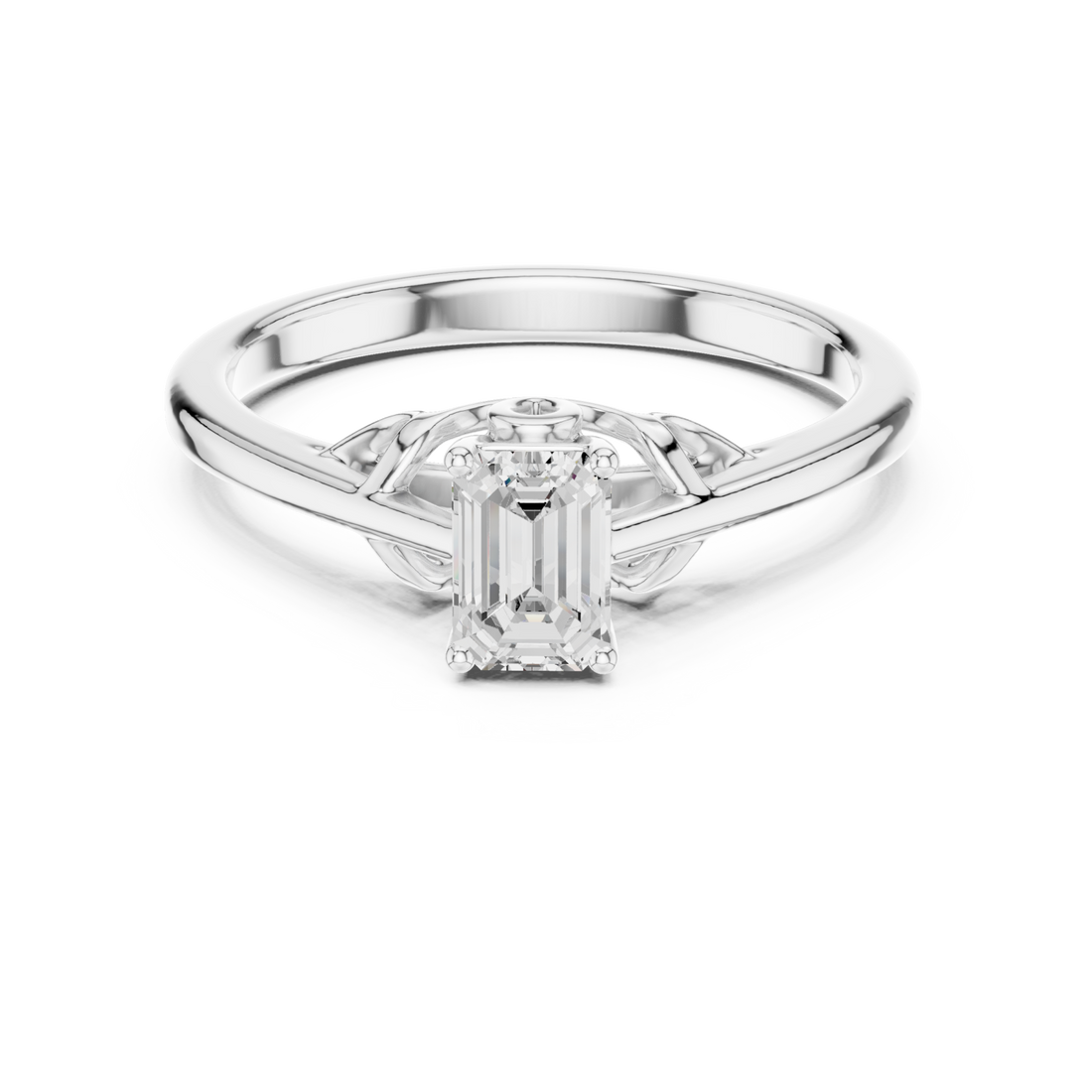  White Gold Enchanted Promise Elegant Band Ring Right View