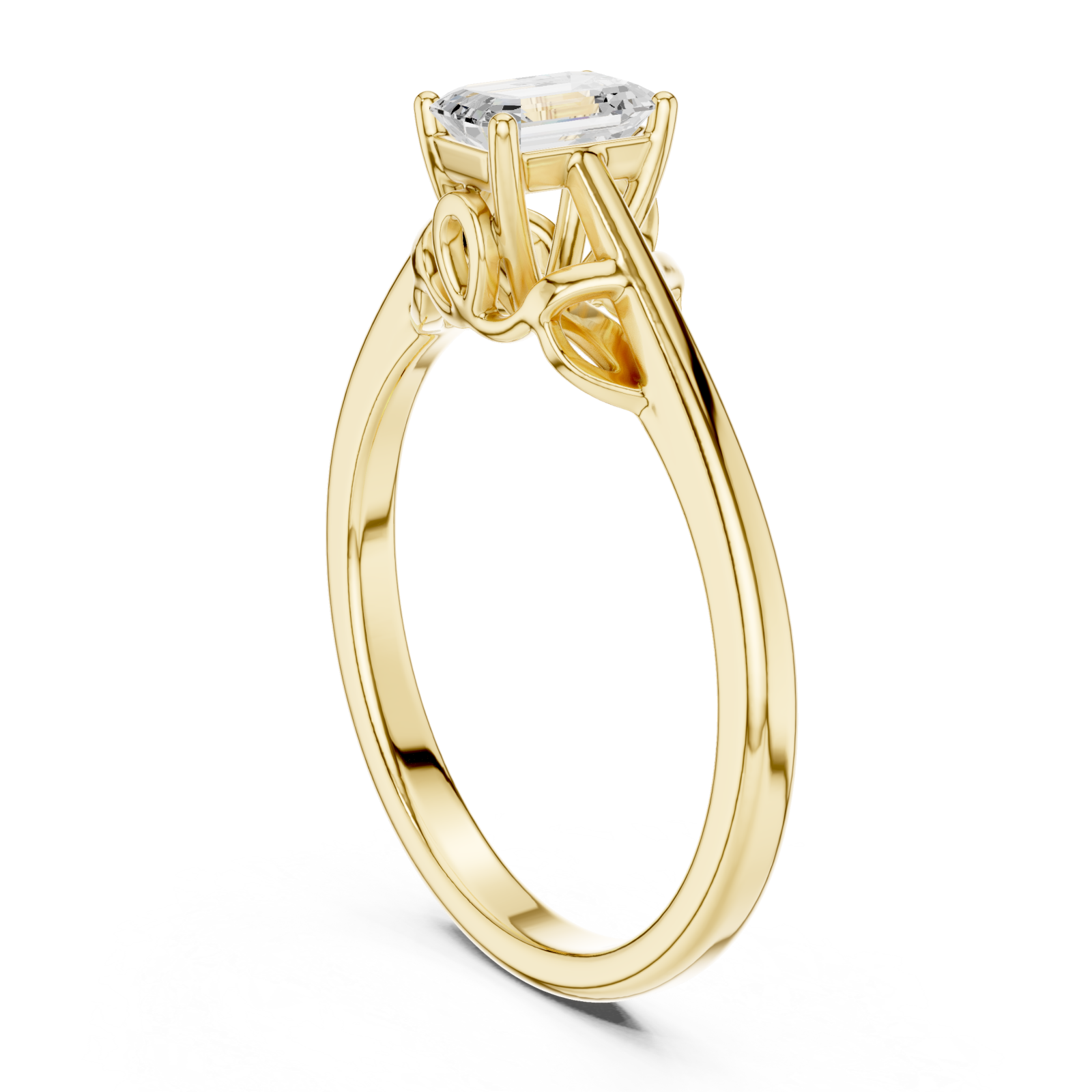  Gold Enchanted Promise Elegant Band Ring Left View