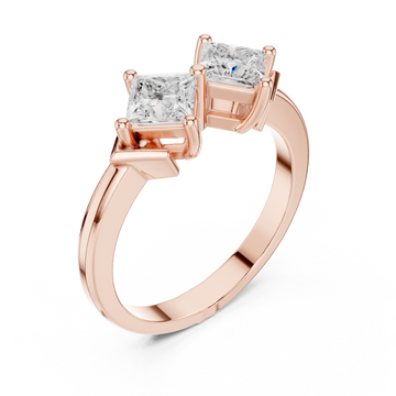  Rose Gold Graceful Double Radiance Statement Band Right View