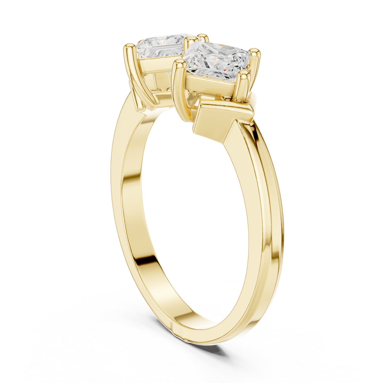  Gold Graceful Double Radiance Statement Band Left View