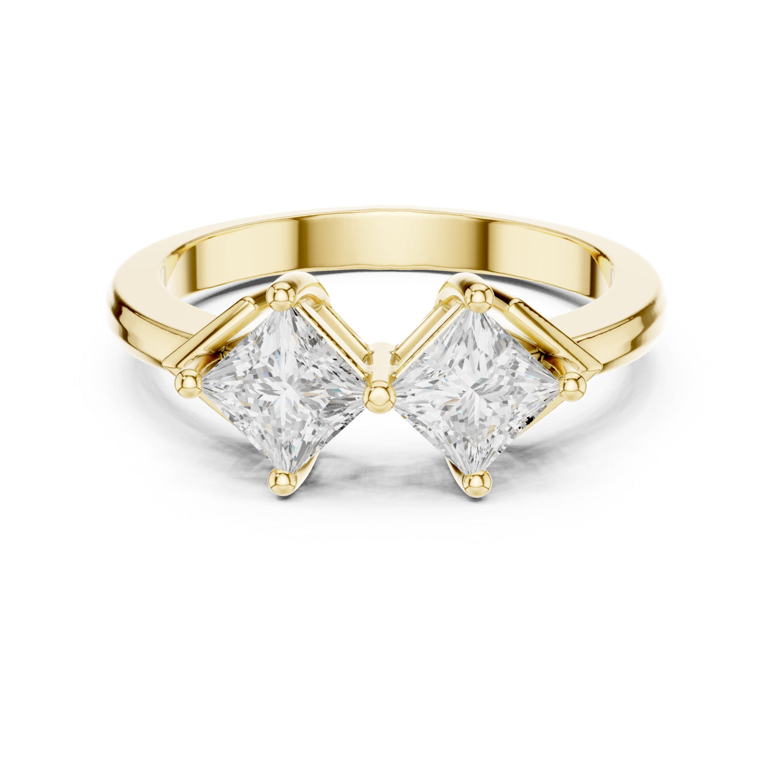  Gold Graceful Double Radiance Statement Band Front View