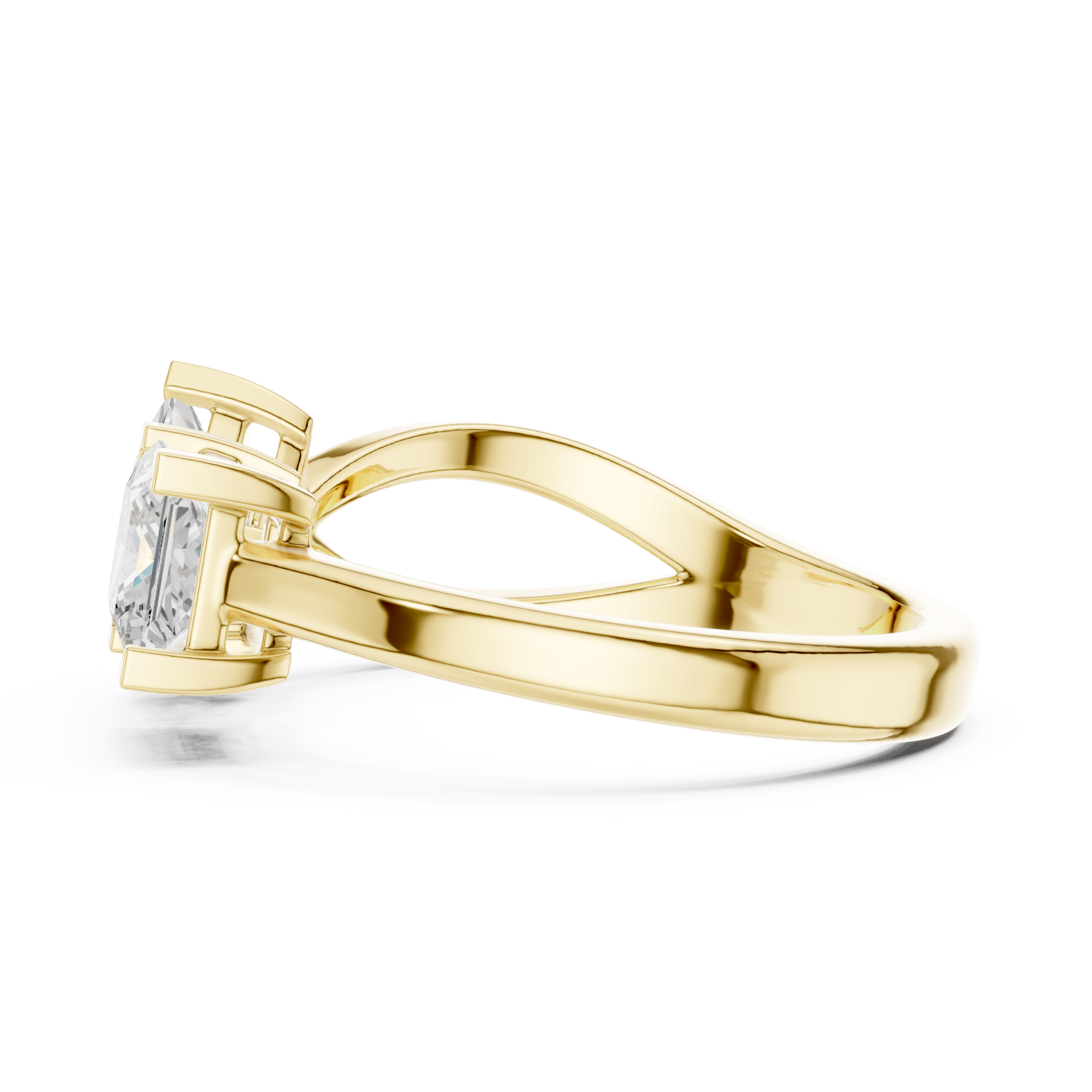  Gold Classic Twin Radiance Ring Side View