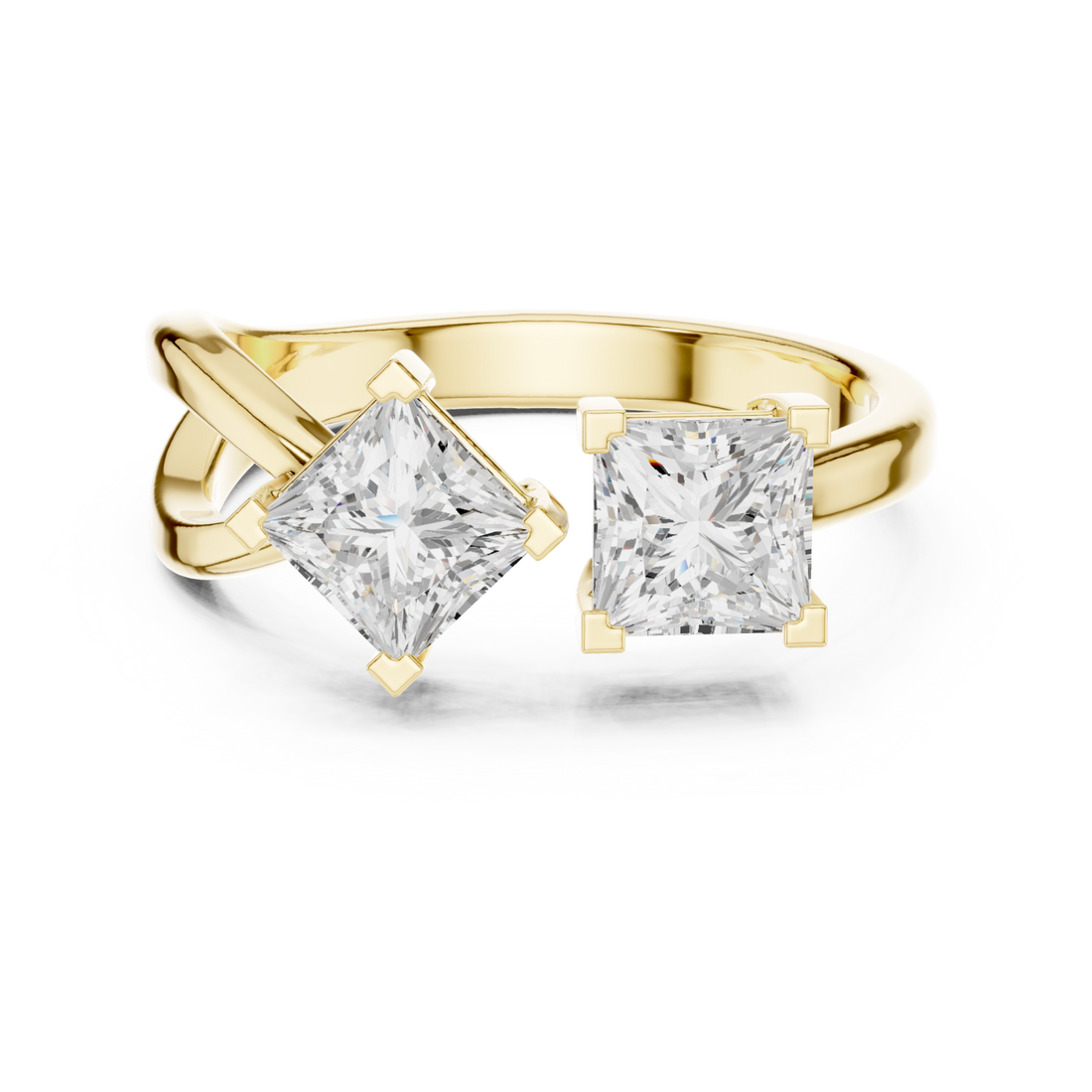 Gold Classic Twin Radiance Ring Right View
