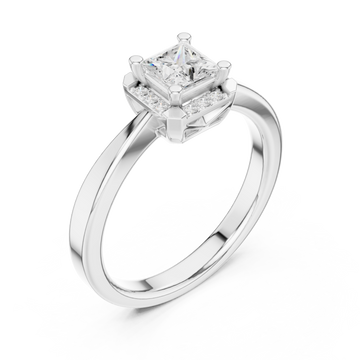  White Gold Everlight Regal Halo Band Ring Right View