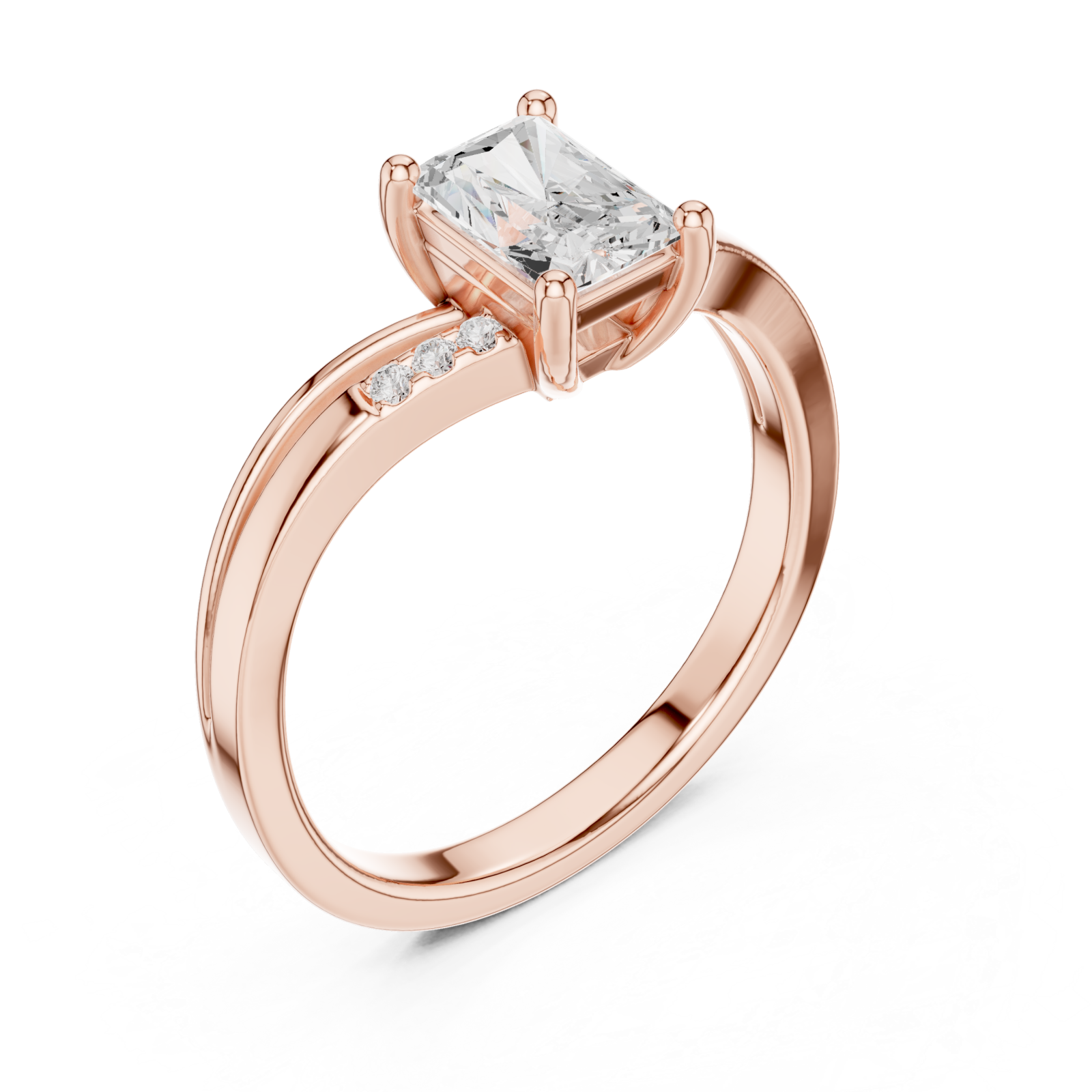  Rose Gold Pure Embrace Classic Band Ring Right View