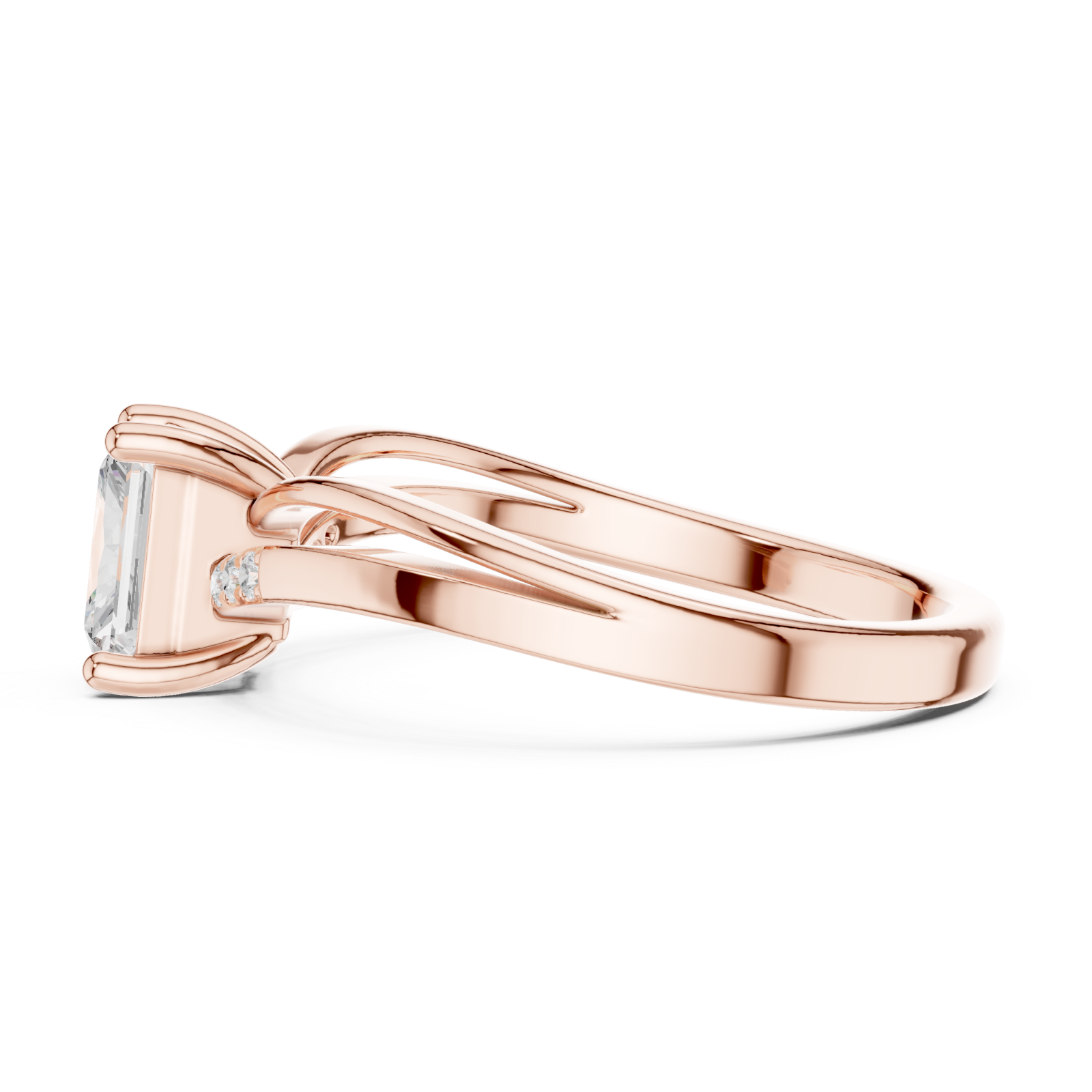  Rose Gold Pure Embrace Classic Band Ring Side View