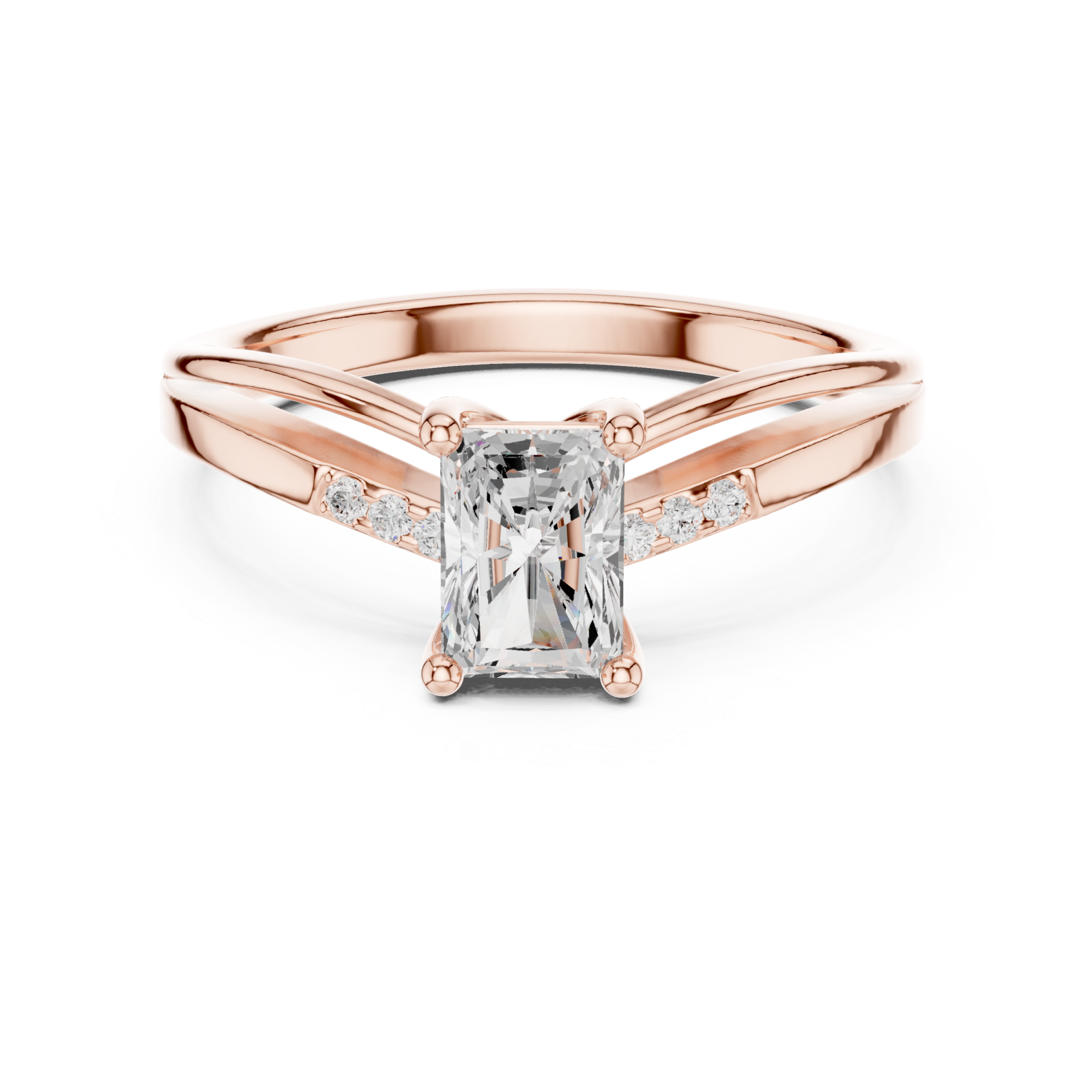  Rose Gold Pure Embrace Classic Band Ring Front View