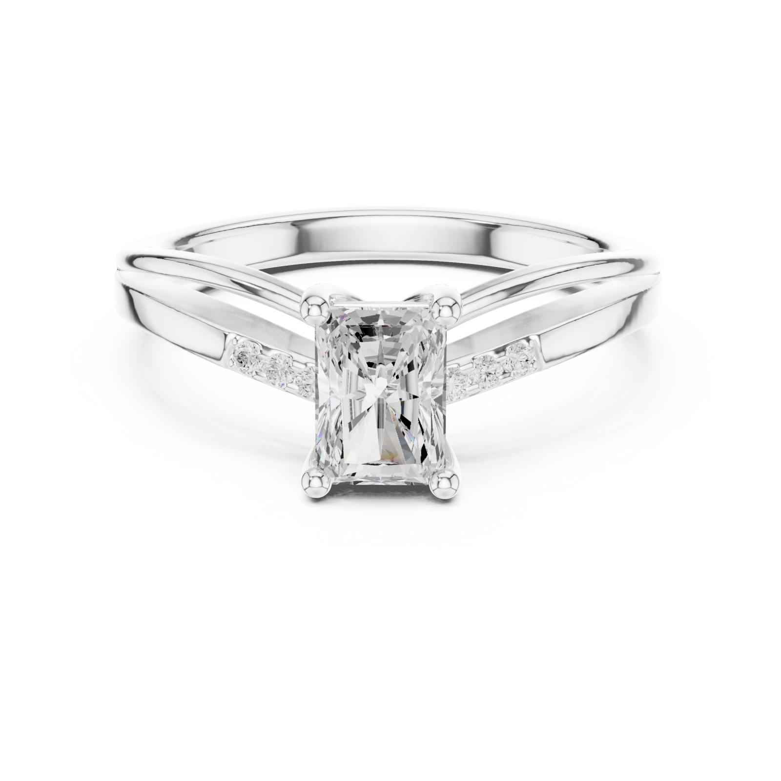  White Gold Pure Embrace Classic Band Ring Front View
