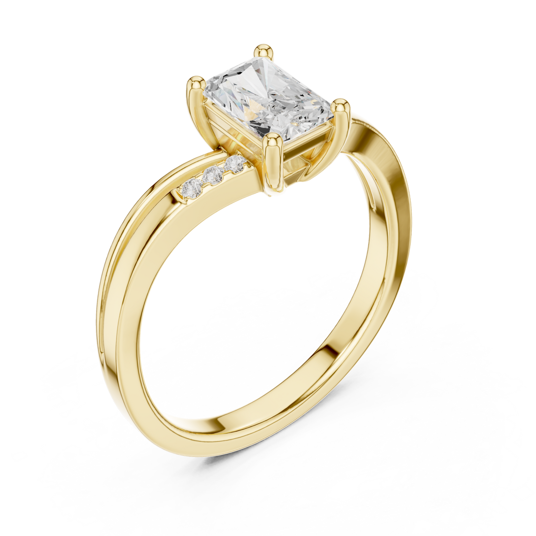 Gold Pure Embrace Classic Band Ring Right View