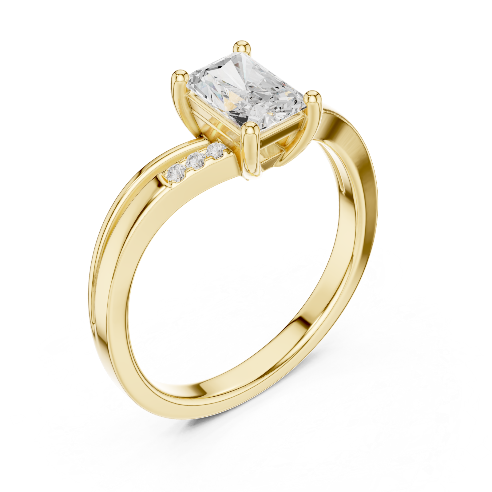 Gold Pure Embrace Classic Band Ring Right View