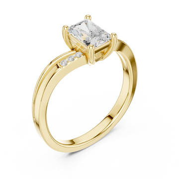 Gold Pure Embrace Classic Band Ring Right View