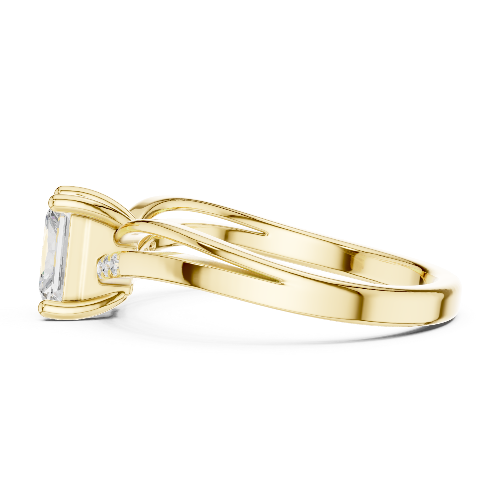  Gold Pure Embrace Classic Band Ring Side View