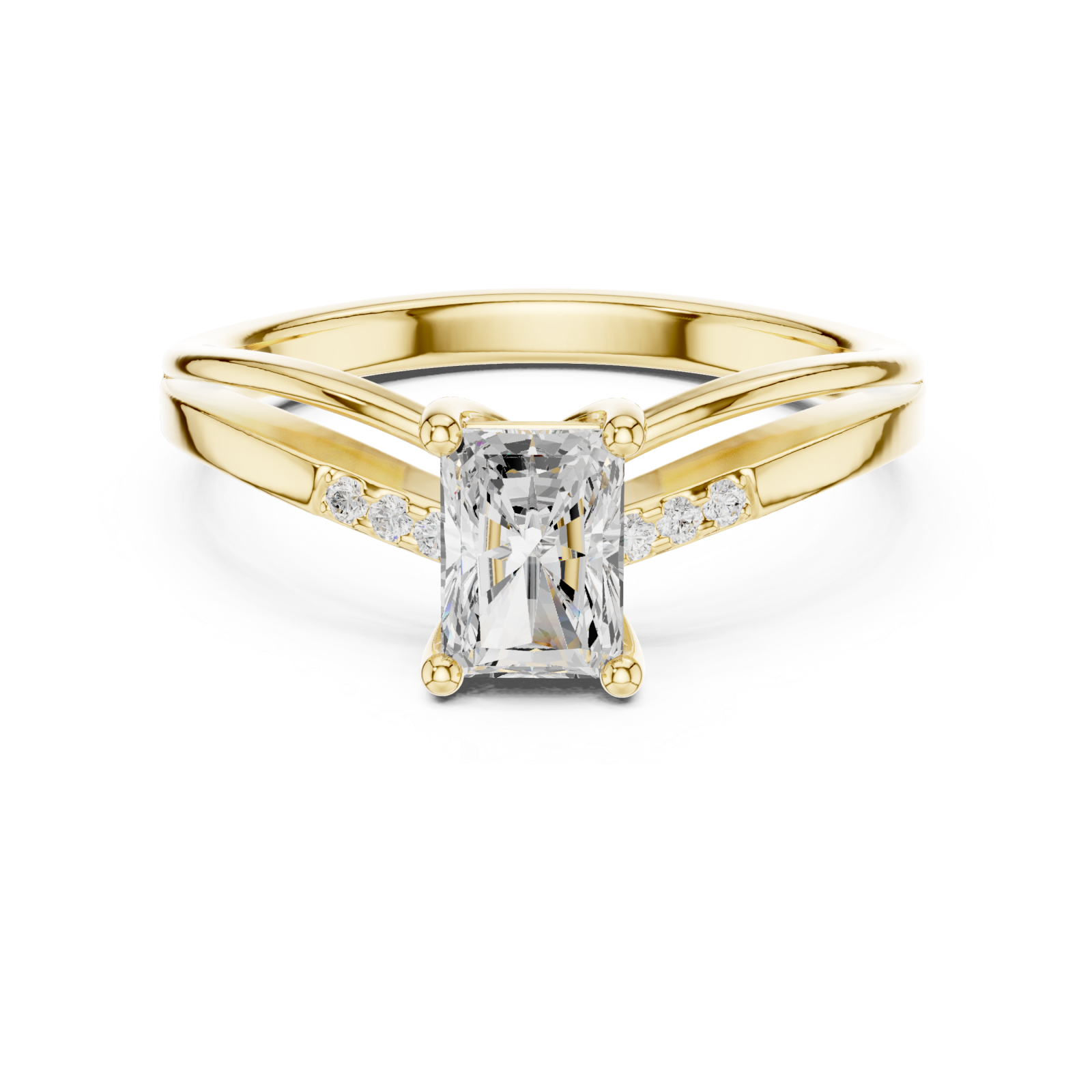  Gold Pure Embrace Classic Band Ring Front View