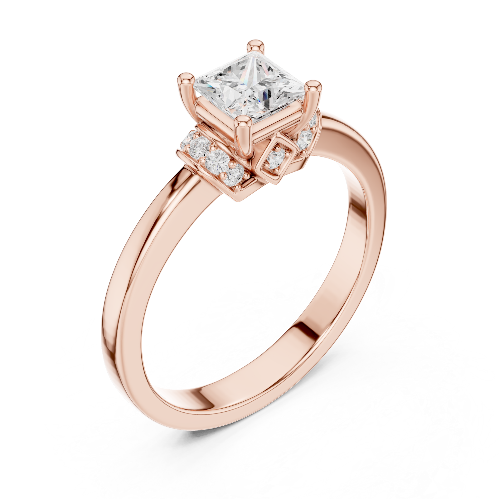  Rose Gold Infinite Brilliance Modern Ring Right View