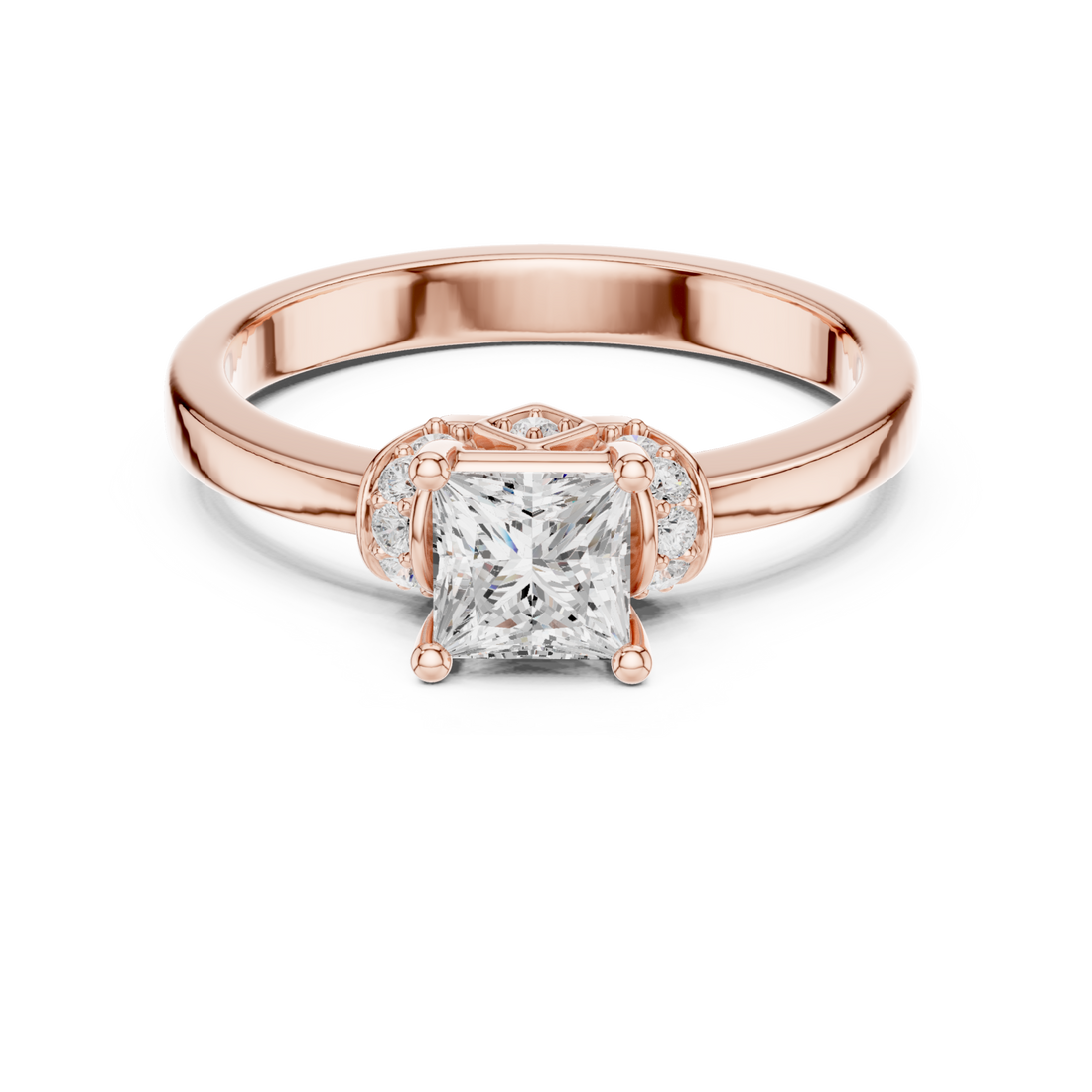  Rose Gold Infinite Brilliance Modern Ring Right View