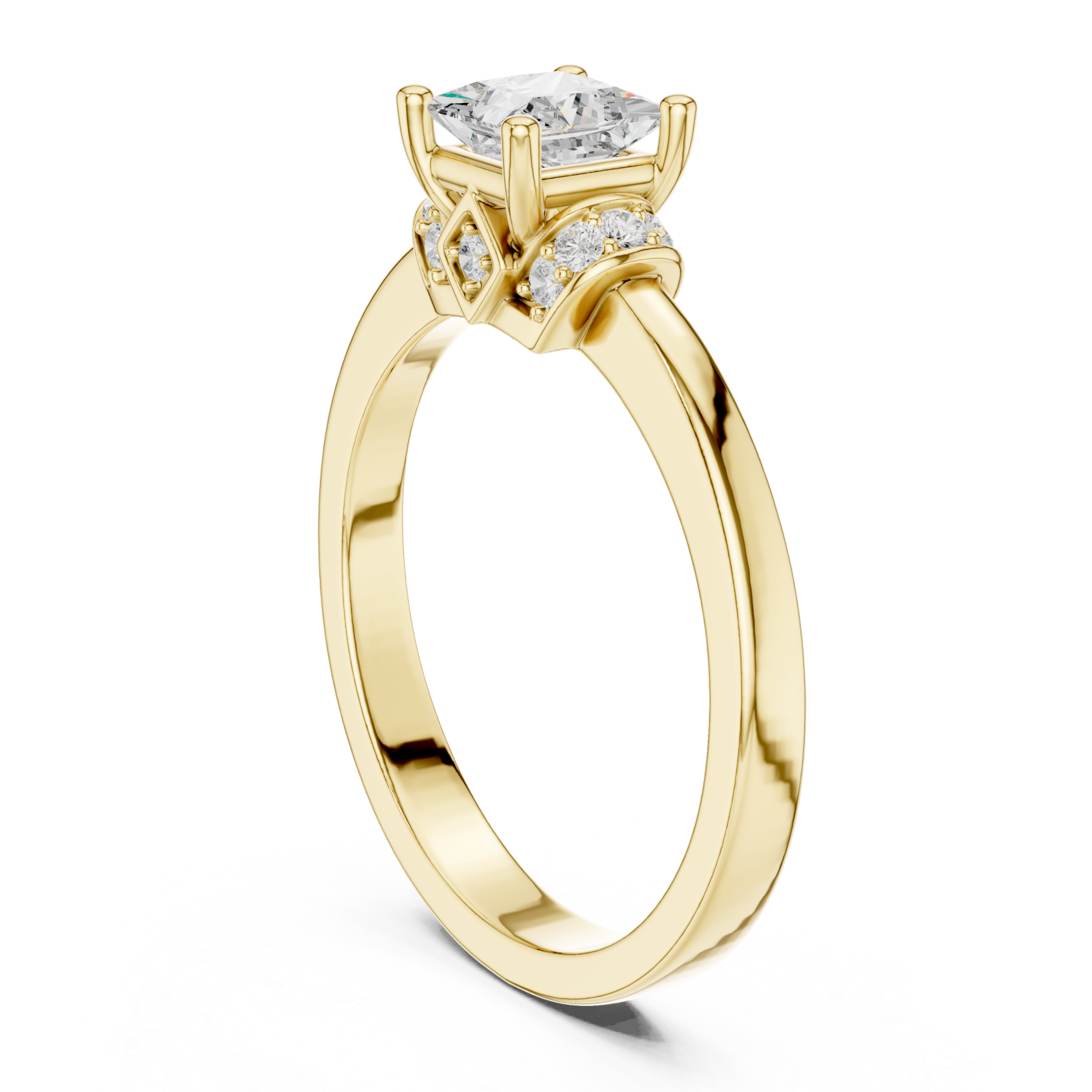  Gold Infinite Brilliance Modern Ring Left View