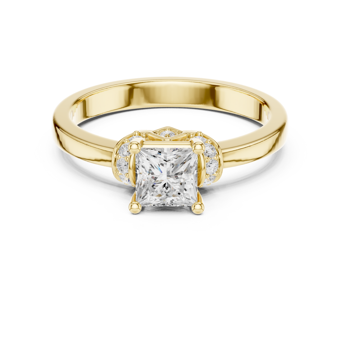Gold Infinite Brilliance Modern Ring Right View